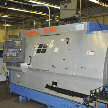 Takamaz XY-1000 twin spindle, twin turret CNC lathe